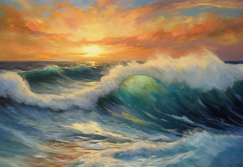 大海上的风浪油画背景,插画/手绘图,插画/手绘图库,插画/手绘图下载,插画/手绘